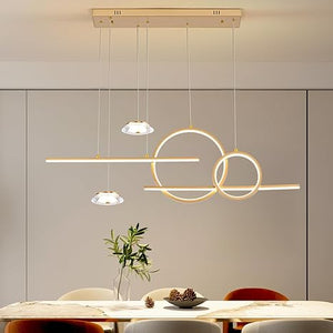 Modern Gold LED Dining Room Light Fixture