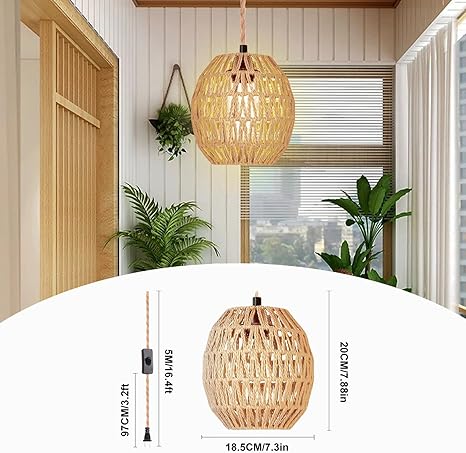 Hanging Lamps Rattan Pendant Light