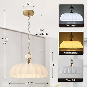 Vintage Floral Glass Chandelier