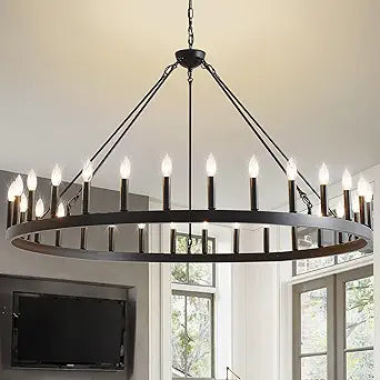 53 Inch Large Farmhouse Wagon Wheel