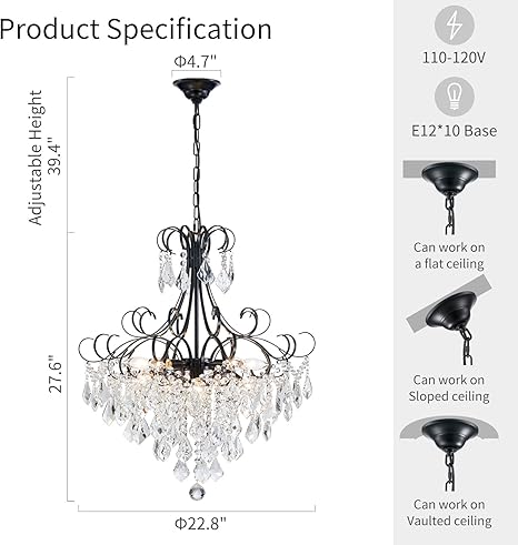 WUZUPS Crystal Chandelier