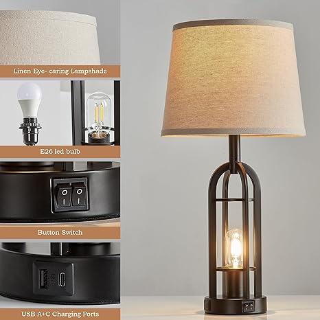 Black Table Lamps for Living Room