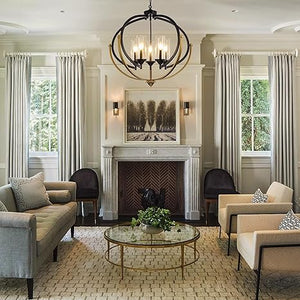 TOCHIC Black Gold Chandelier