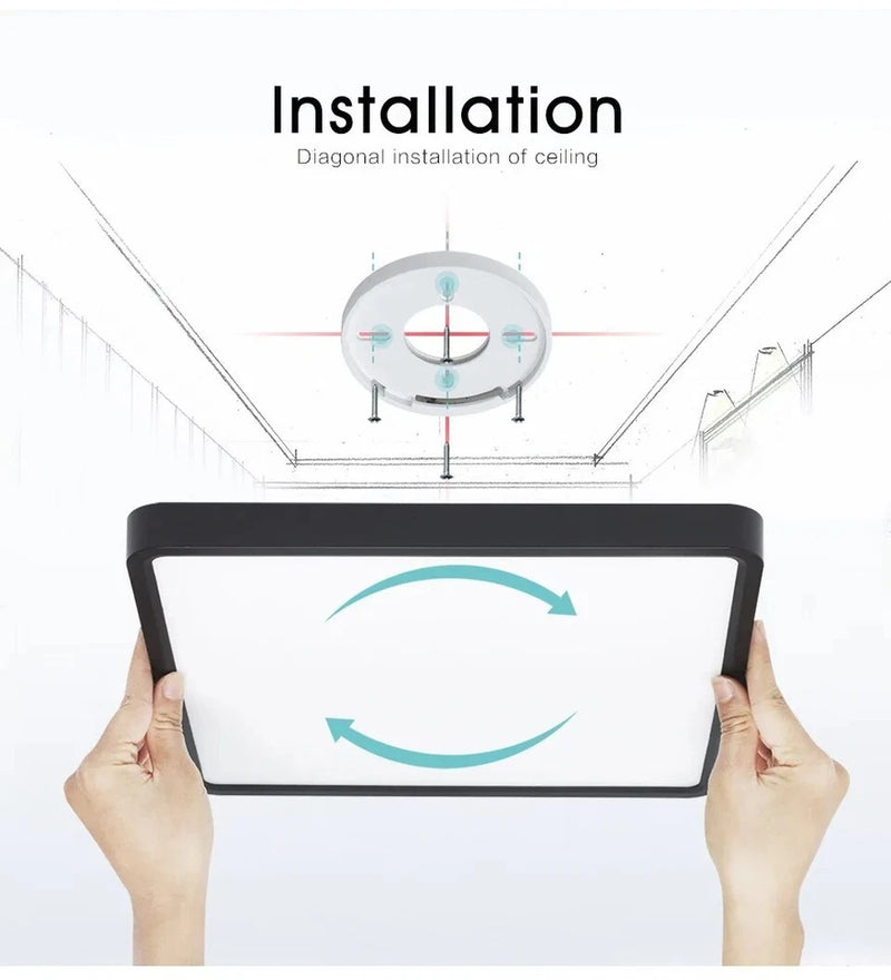 Ultra Thin LED Ceiling Light 24W Square